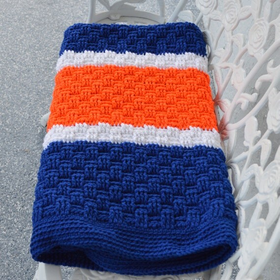 Crochet football blanket Stadium blanket by LoveCrochetByGrammie