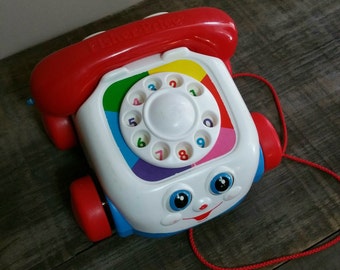 Vintage Fisher Price Chatter Phone, 1980s Fisher Price Chatter Phone
