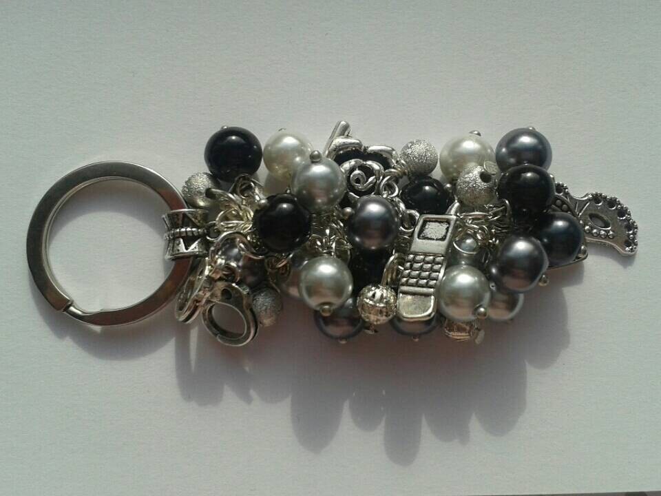 50 shades inspired beaded bag charm purse charm by Thejewelden