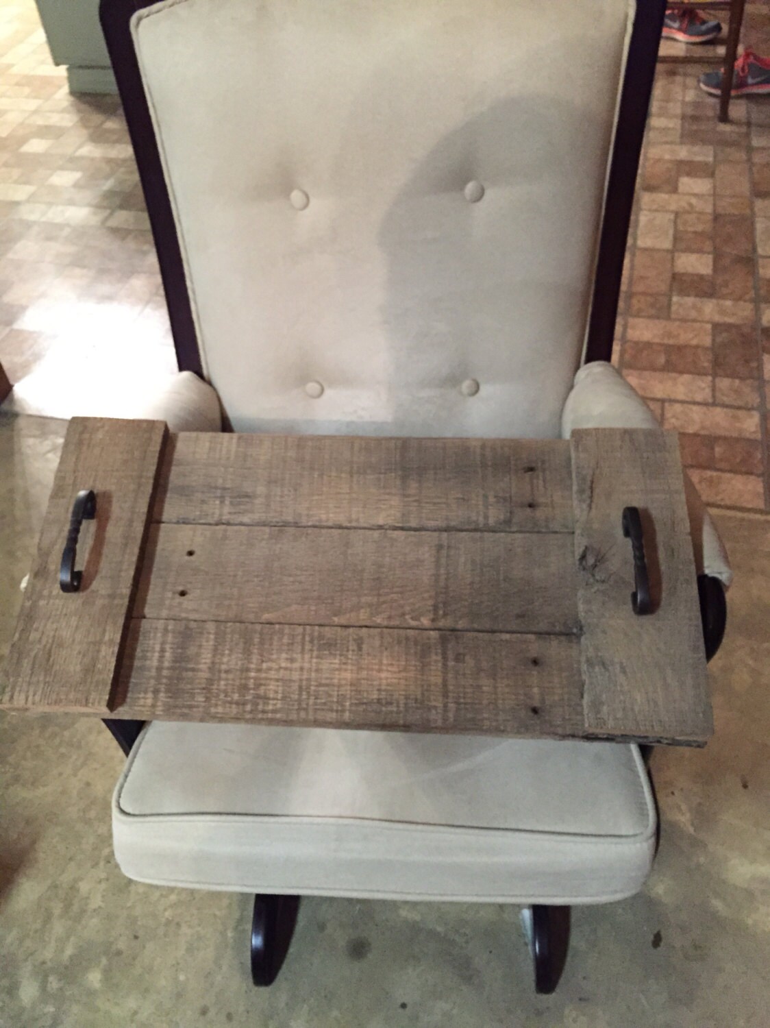 Rustic TV trays pair reclaimed wood by LaRustics on Etsy