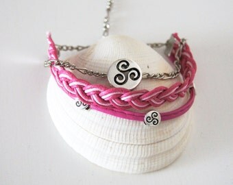 FREE Shipping BDSM symbol triskelion jewelry baby girl jewelry submissive jewelry bdsm bracelet kinky jewelry mature submissive dominant