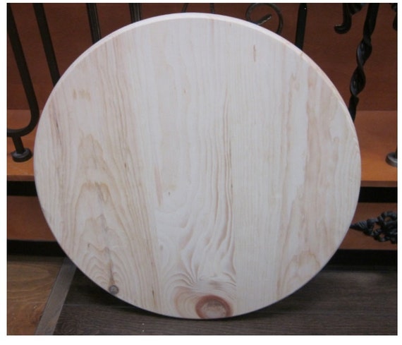 Wood table top round / circle in solid wood PINE by SlimJimShop