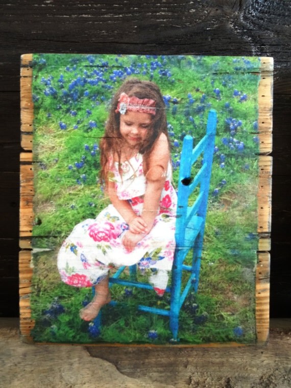 Picture on Wood Custom Portrait on Reclaimed by BellaRemiDesigns