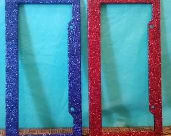 Glitter Stainless Steel License Plate Frame, Bling License Plate Frame, (Your Choice of Color), License Plate Frame, Car Accessories