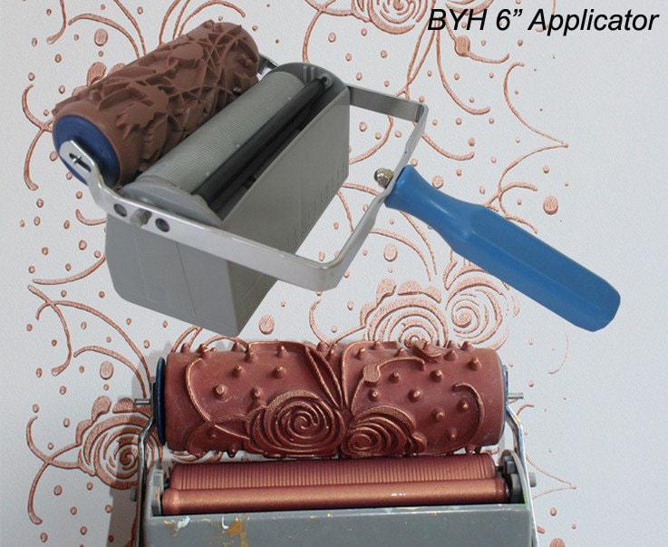 Patterned Painting Roller Applicator 6 Double Color