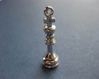 Tiny Bishop Chess Piece Necklace Gold Bishop Chess Piece