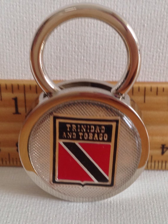 Trinidad and Tobago Keychain Solid Brass Personalized Free