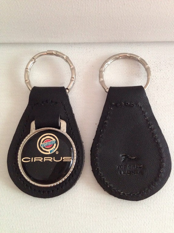 Chrysler Cirrus Keychain Genuine Leather Old School Key Chain