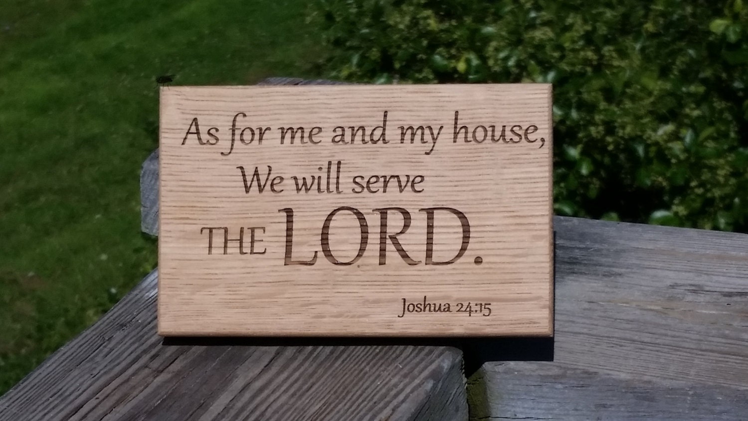 Bible Verse Wood Engraved Plaque Inspirational Home Decor
