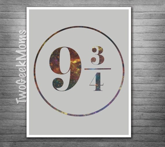 Harry Potter 9 3/4 Wall Art Print 8x10 11x14