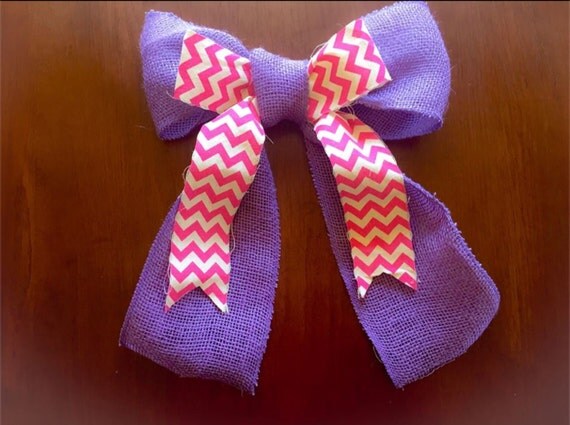large decorative burlap and chevron bow by littleladysbsweets large decorative burlap and chevron bow by littleladysbsweets