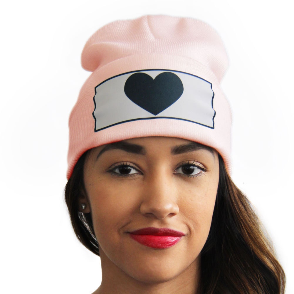 Heart in Hearts Slang Beanies® Dye Sublimated Ribbed by ArtMajesty