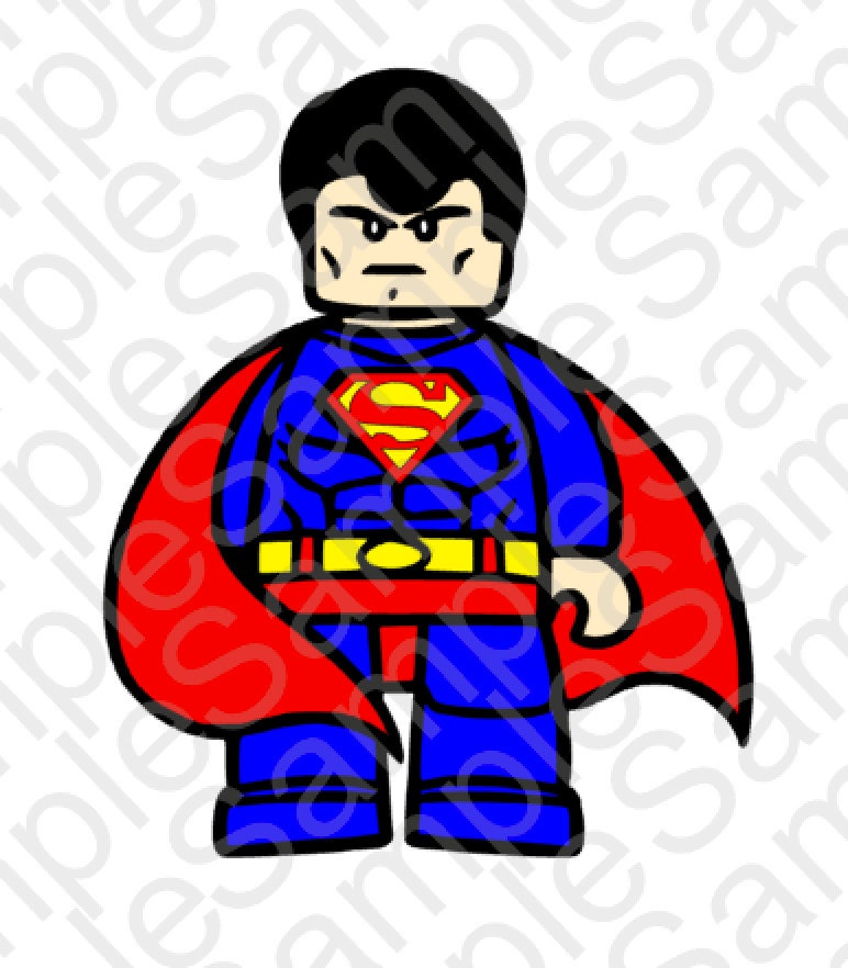 Download Lego Superman Inspired SVG and DXF Cut Files by ...