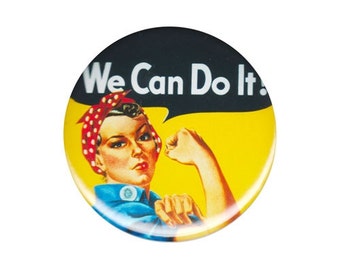 Rosie the Riveter "We Can Do It!" pinback button