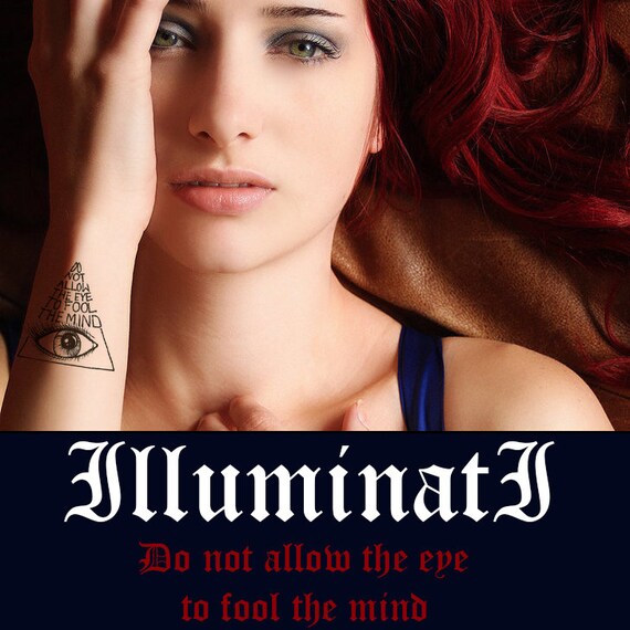 Illuminati Temporary Tattoos Eye Triangle by 