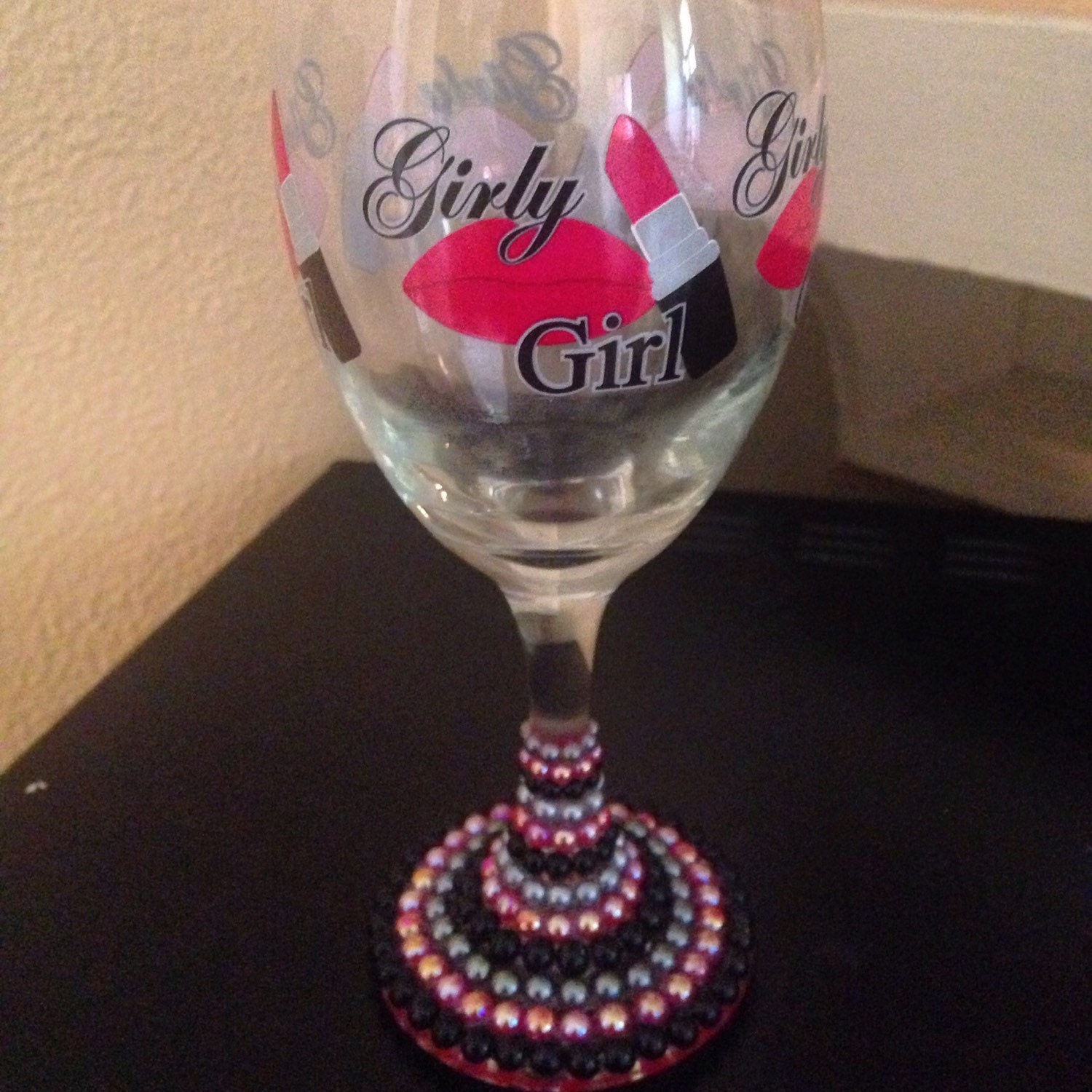 Bling Wine Glass by BedazzledBliss33 on Etsy
