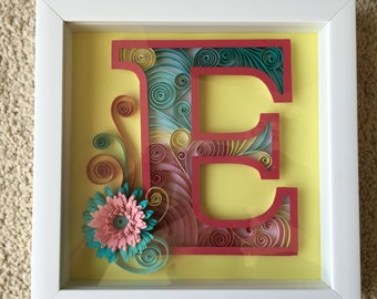 Personalized Monogram Quilled Paper Art