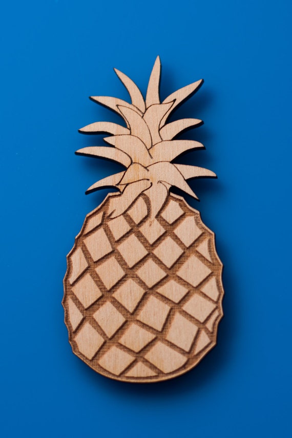 Pineapple Luau party favors wooden fridge