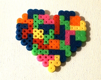 Items similar to Minecraft Perler Bead Heart on Etsy
