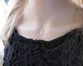 Star of David necklace, sterling silver Star of David necklace, Magen David necklace, silver necklace, Jewish jewelry, dainty necklace