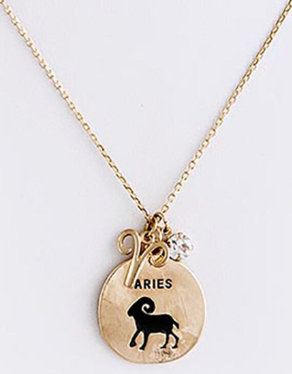 ON SALE ARIES Necklace.Zodiac by LavishMeBoutique on Etsy