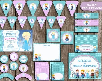 Items similar to Frozen Candy treat bag toppers- Disney Frozen Birthday party Printable (non ...