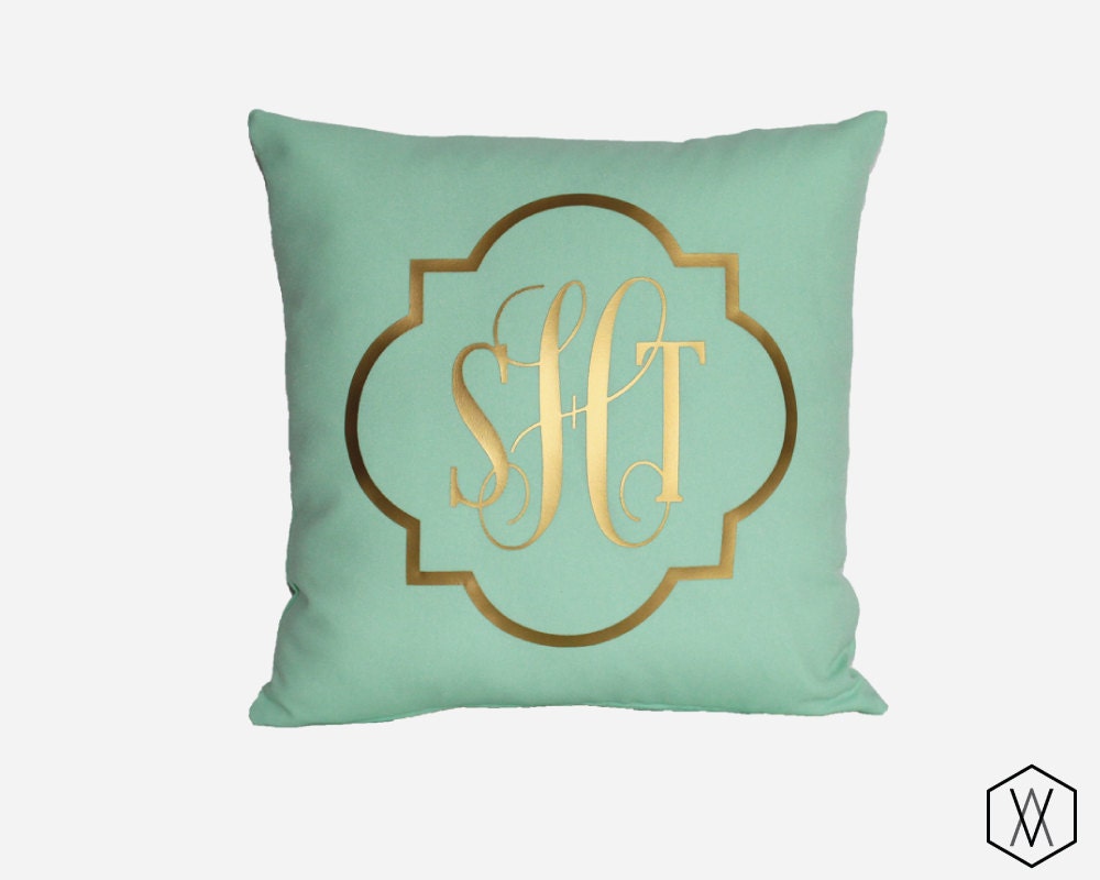 monogram pillow