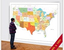 Popular items for large usa map on Etsy