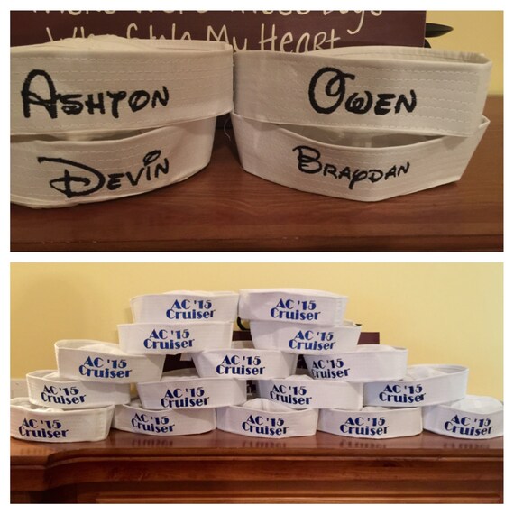 Embroidered Sailor Hats Sailor Hats Nautical Hats Cruise