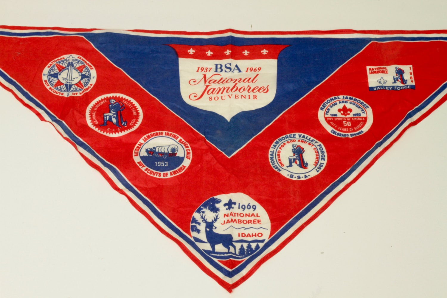 Vintage 1969 Boy Scout Bandana Souvenir Vintage by ExileTextiles