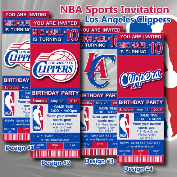 Nba Printable Birthday Invitations | los angeles clippers nba birthday invitation by digisport Nba Printable Birthday Invitations | los angeles clippers nba birthday invitation by digisport