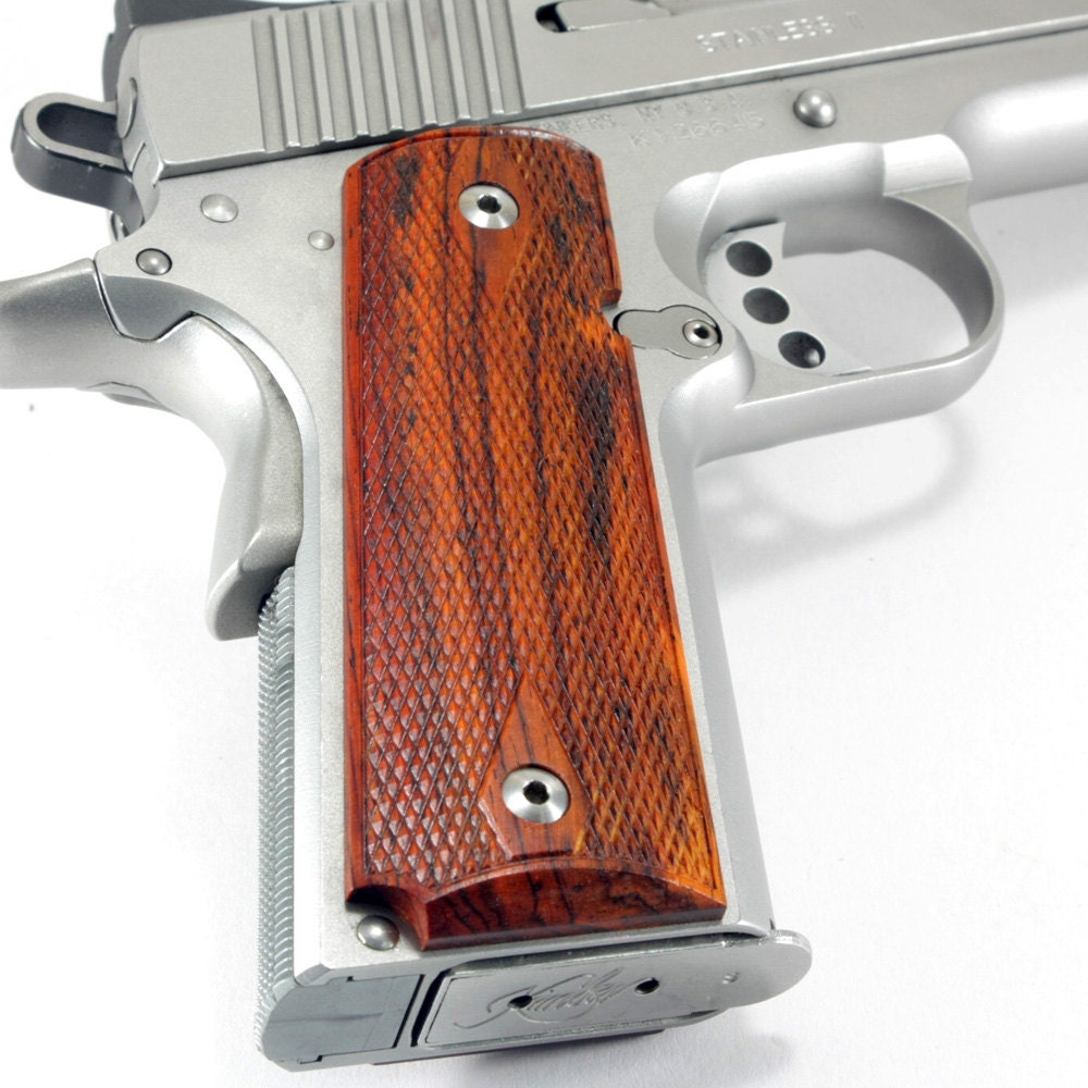 1911 Custom Made Pistol Grips with Thumb rest Cocobolo Full