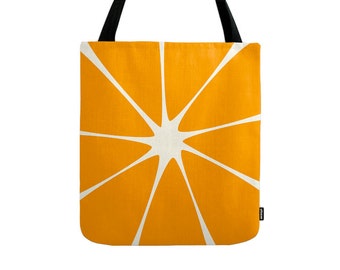 orange padded bag