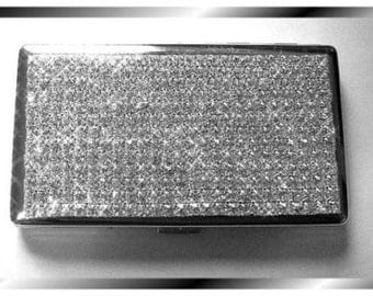 Premier Quality Crystal Rhinestone Cigarette Case Box - 100s 120s plus Mirror- Bling Bling