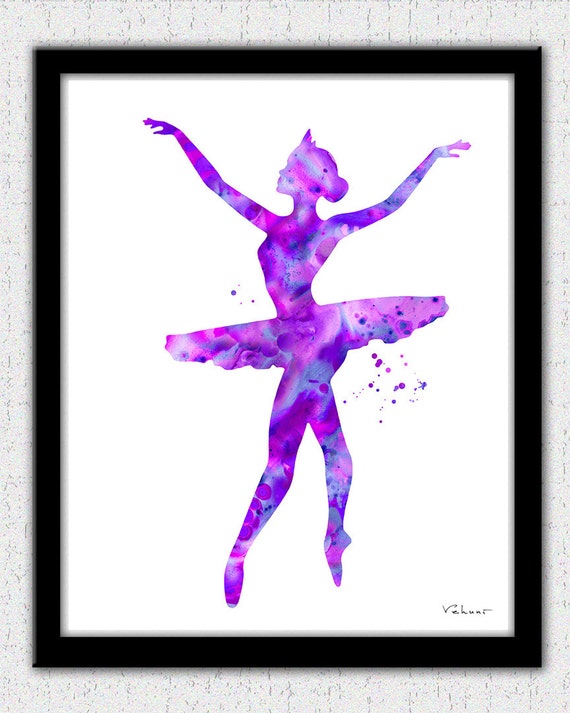 Purple ballerina printable art Digital Download ballerina