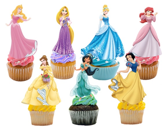 PRINTABLE Disney Princess Cupcake Toppers, Cupcake Picks