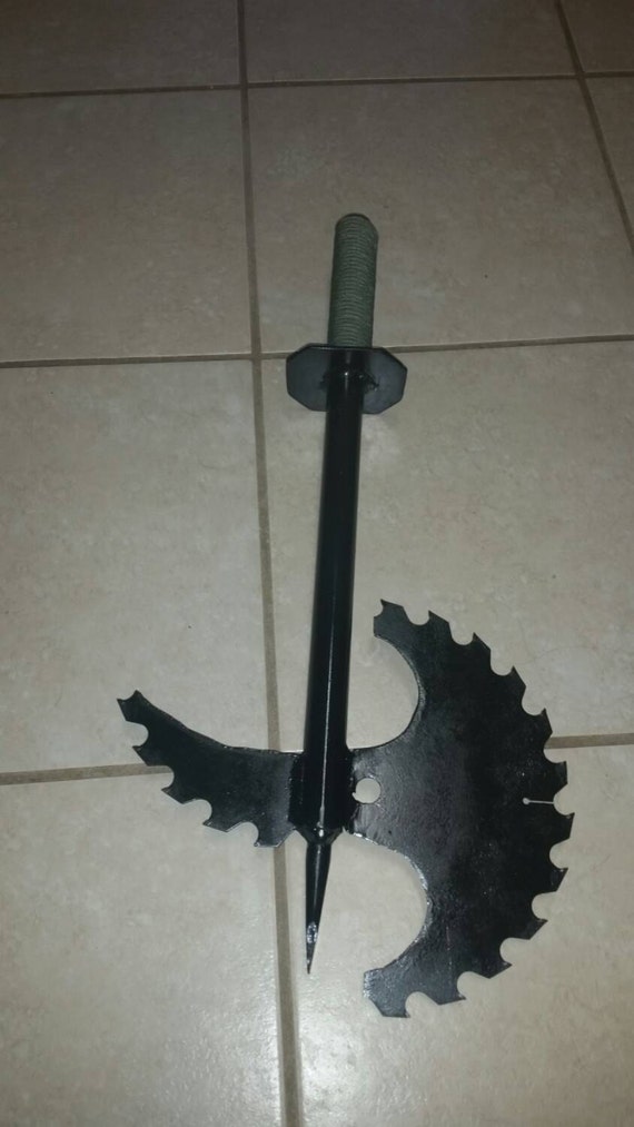 Items similar to Saw blade battle axe post apocalyptic zombie
