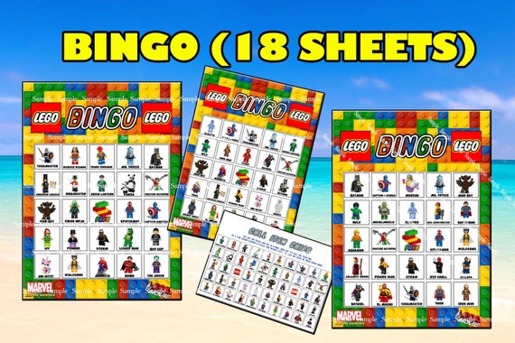 Items similar to LEGO BINGO "Lego Superhero and Lego Movie"(printable bingo) - 18 different ...