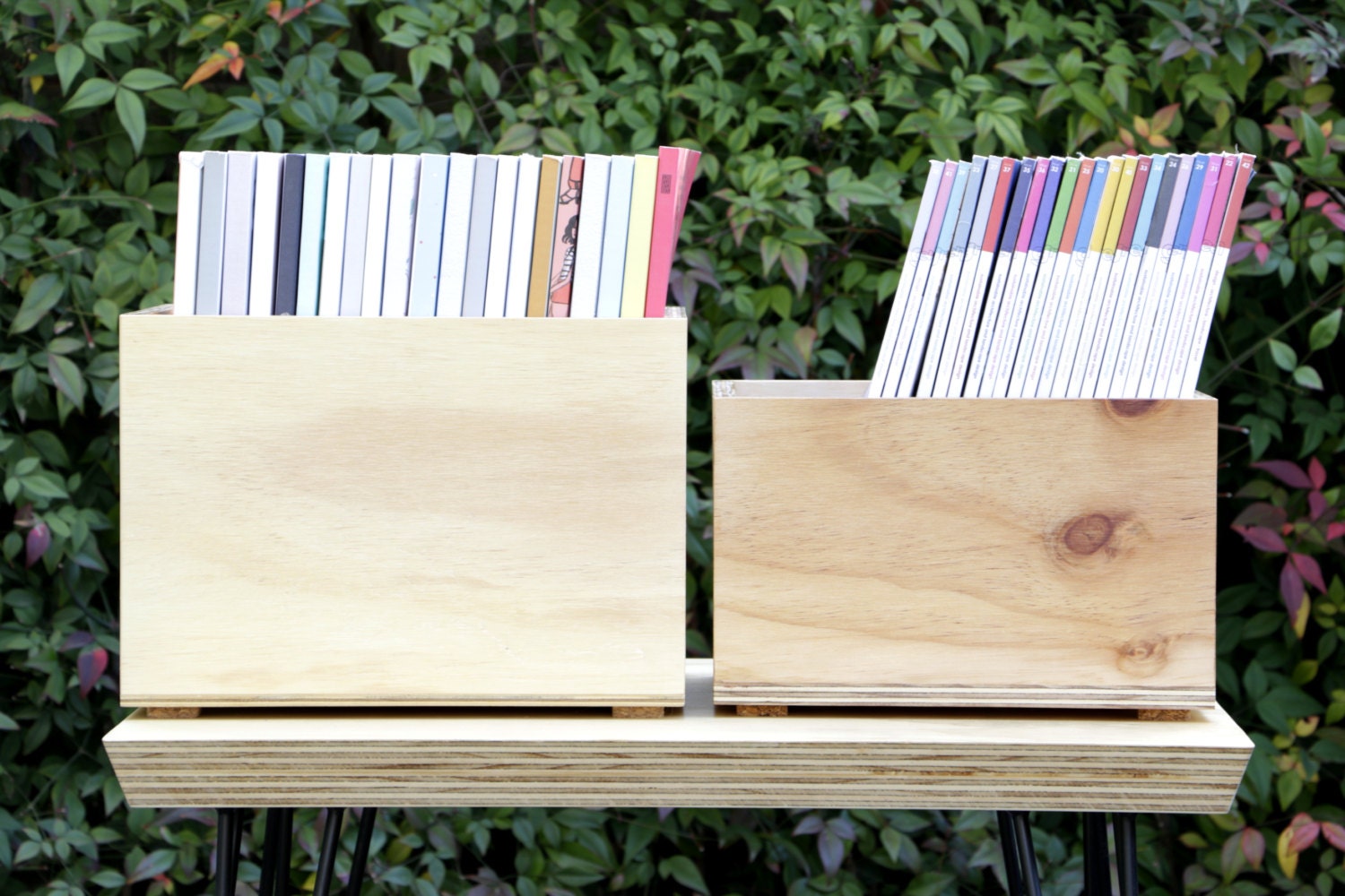 Plywood storage box modular furniture crate small scale