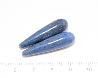 dumortelite long drop half drilled 2pcs/G-0045