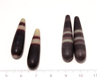 rainbow jasper long drop half drilled 4pcs/G-0046