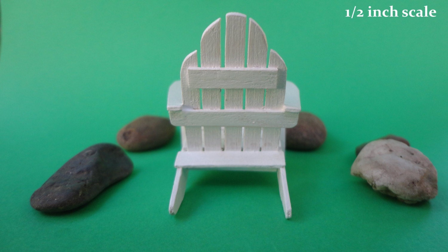 Adirondack Chair miniature dollhouse furniture 1/2 inch