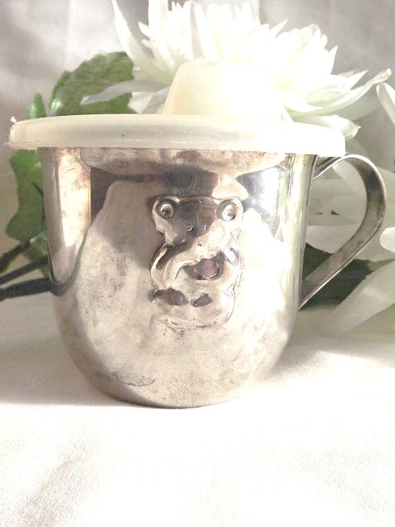 Silver Plated Sippy Cup Baby's First Cup Baby Shower