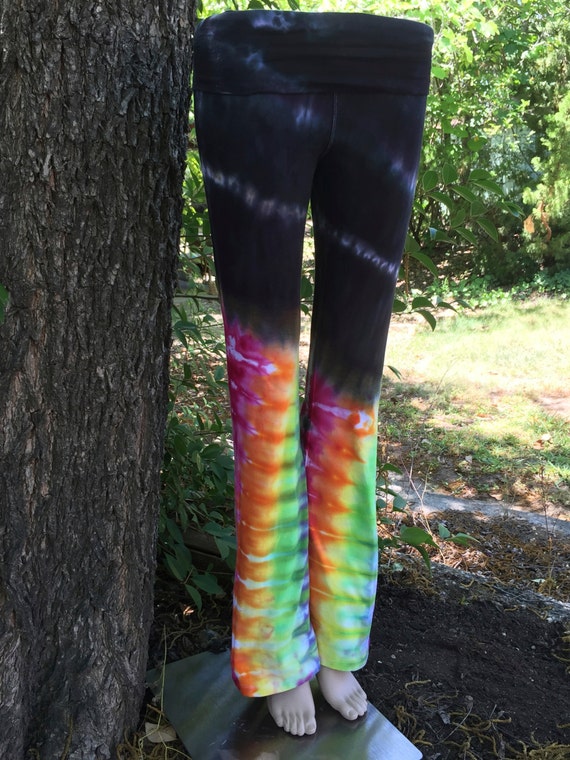 Tie-Dye Rainbow Slide Yoga Pants by GrlWKaleidoscopeDyes on Etsy