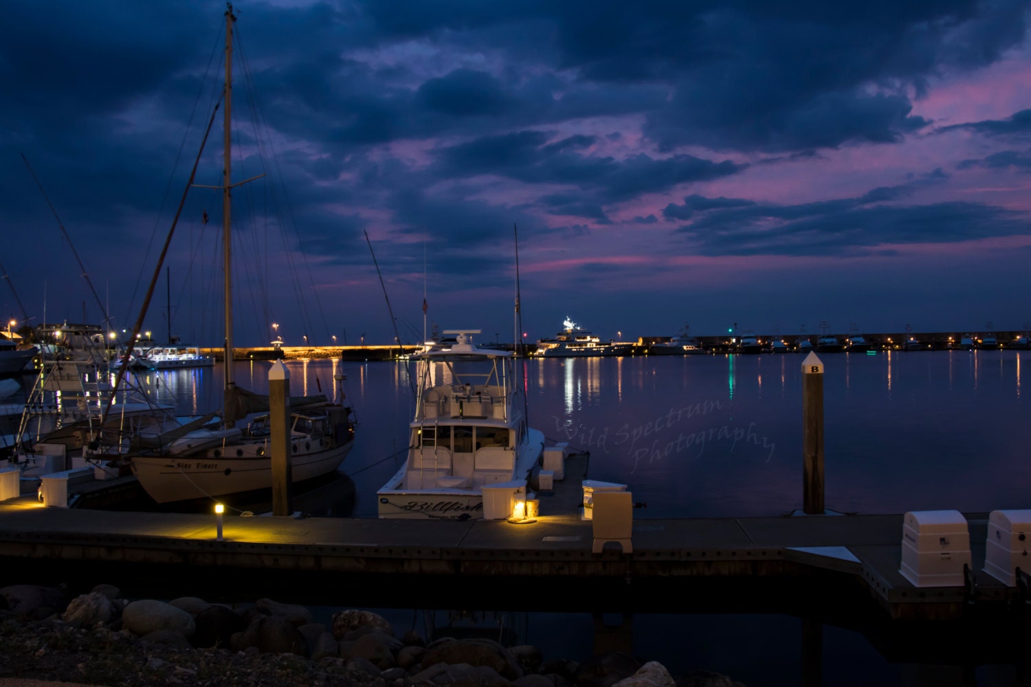 Quepos Marina Costa Rica at Night