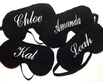Set of 4 - Monogrammed Sleep Masks - Reversible -You Choose All