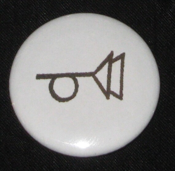 The Crying of Lot 49 Muted Post Horn Logo Button by MemoraDelia