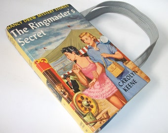 Book Purse Nancy Drew Ringmaster's Secret Handbag 1953 Upcycled Book Bag Vintage Trendy Book Purse