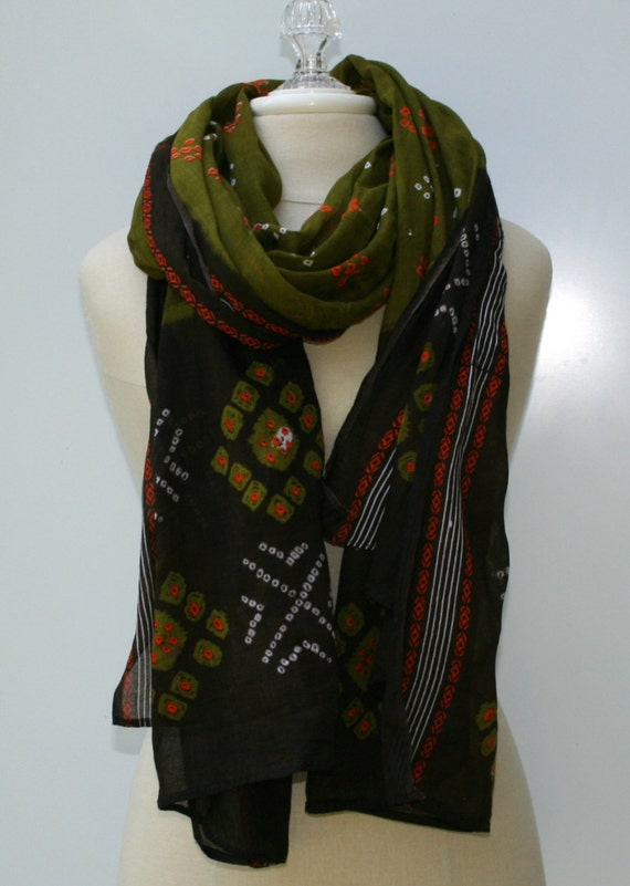 Cotton scarf Indian Ethnic Vintage Scarf Dupatta scarf