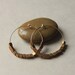 Brass Hoop Earrings, Gold Hoop Earrings, Brass Geometric Jewelry, Brown Hoops, Round Geometric Earrings, Vintage Brass Earrings, Brass Hoops